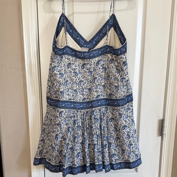NWT Abercrombie & Fitch Blue and Cream Mini Dress / G27 - Picture 6 of 7